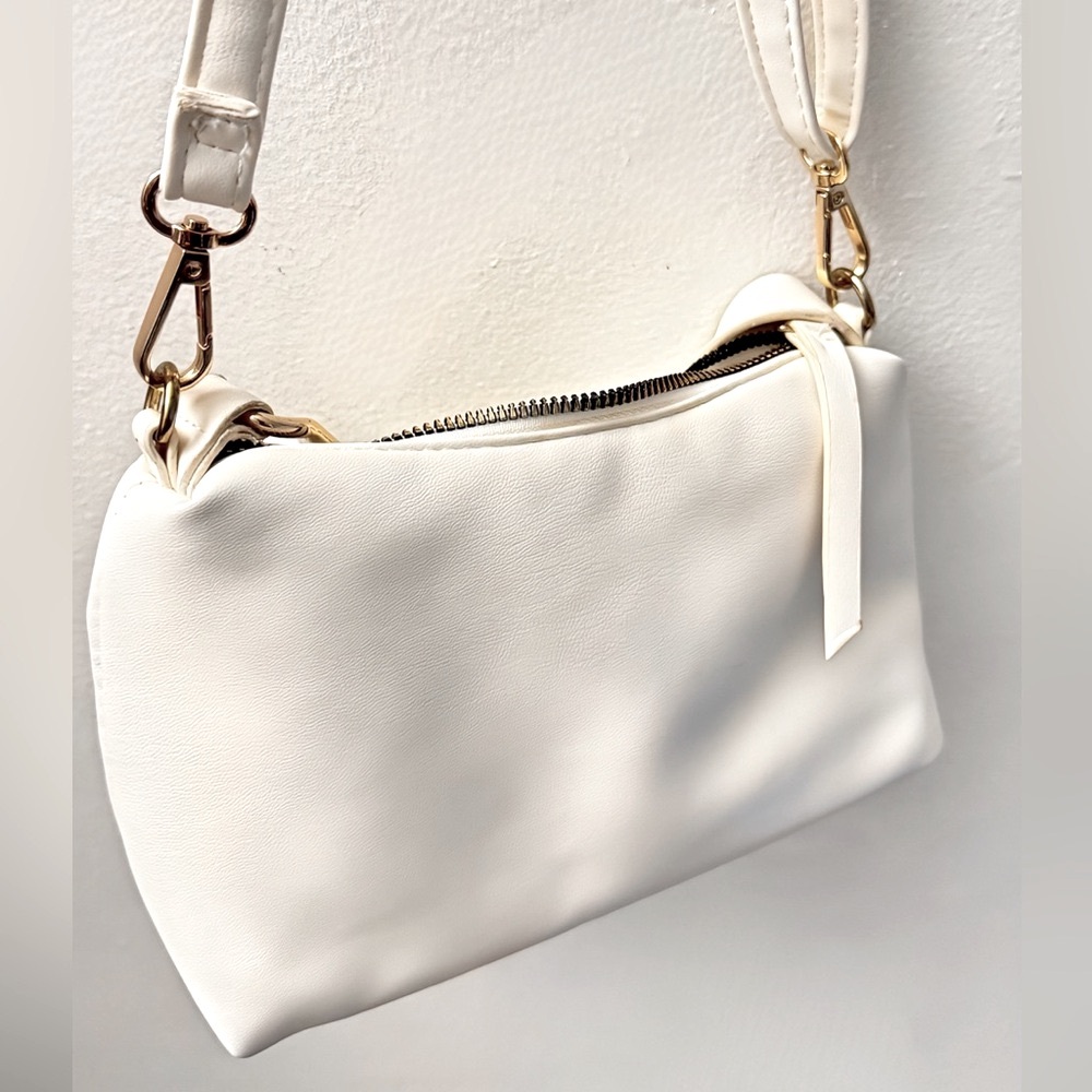 2/$10 Cream Crossbody Bag with Gold Hardware